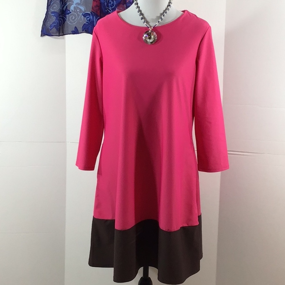 Jude Connally colorblock shift dress L